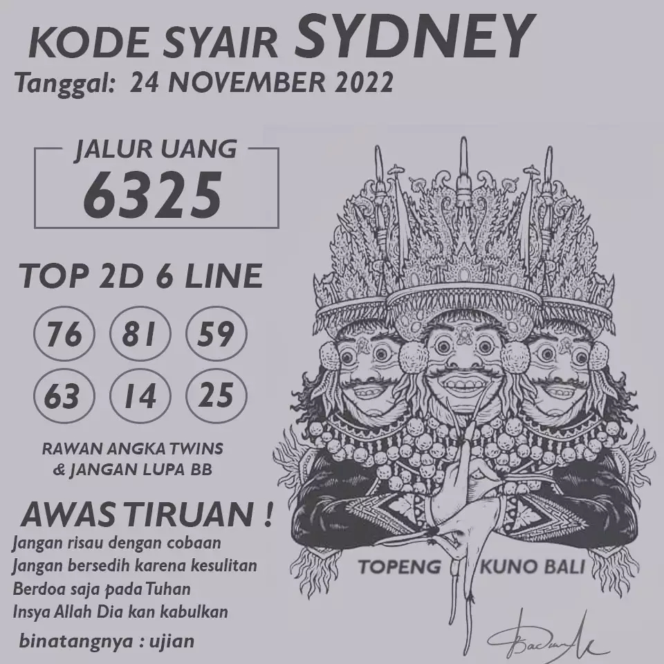 kode togel syair sydney singo barong