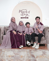 Koleksi Sarimbit Terbaru Alwa Hijab Miracle of Raya Baju Muslim Couple Seragam Keluarga Nyaman Anggun Elegant Outfit OOTD Hari Raya Lebaran IDUL FITRI