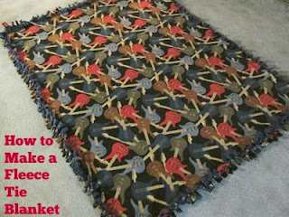 So easy to make these blankets and they are great for presents!  Vickie's Kitchen and Garden