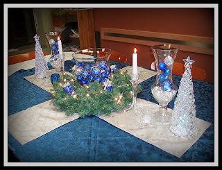Christmas table decoration Color Blue, Part 2