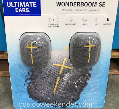 Listen to your favorite songs on your mobile device with the Ultimate Ears Wonderboom SE Portable Bluetooth Speakers