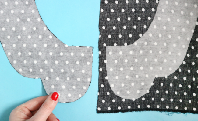 Five Tips For Interfacing - cut the interfacing before slippery fabrics