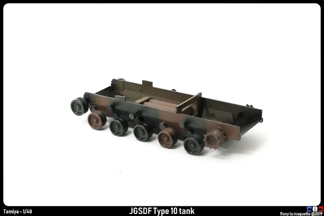 Réalisation du caisson inférieur du char Type 10 de Tamiya