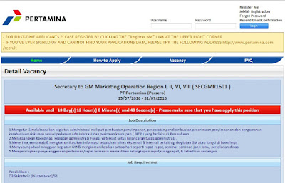 Lowongan Kerja BUMN PT Pertamina (Persero) Juli 2016