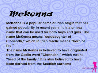 meaning of the name "Mckenna"