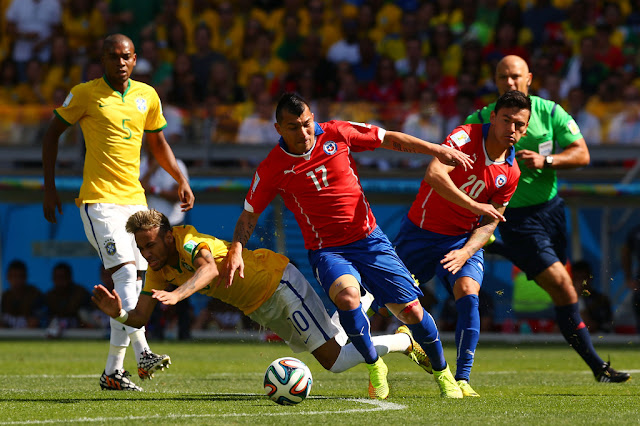 Brasil y Chile en Copa del Mundo Brasil 2014, 28 de junio