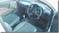 Silver corsa in