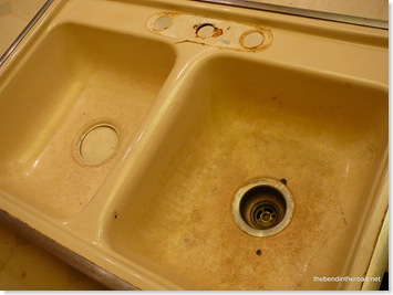 Before, the old sink