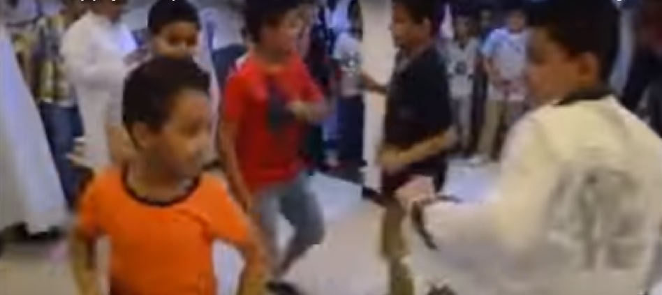 ARAB BOY ENJOYING PARTY BY DANCING