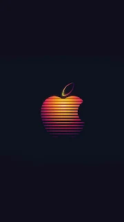 Apple macOS Vaporwave Logo Wallpaper