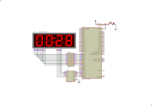 STM32F103R6 SysTick And Digital Clock Example