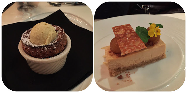 Boca Chocolate Souffle and Maple-Apple Cheesecake