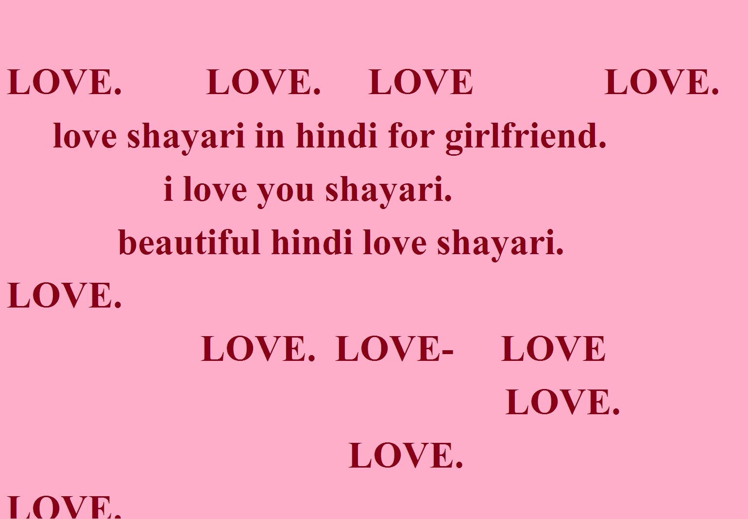 I Love You Shayari W
