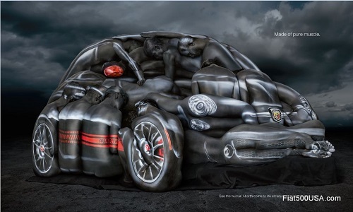 Fiat 500 Abarth Cabrio Body Paint Ad