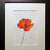"One Poppy" by Karla Nolan, framed and matted original watercolor
painting