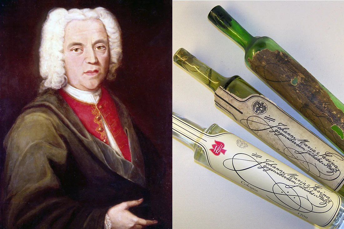 Giovanni Maria Farina (1685-1766), butelki Eau de Cologne