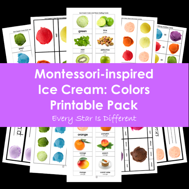Montessori-inspired Ice Cream: Colors Printable Pack