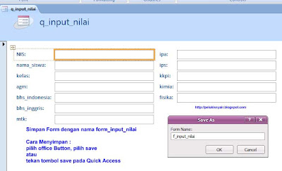 Tutorial Membuat File Database Sekolah 2013 - Pelukis Syair