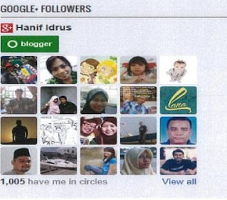 Google Plus Follower Telah Mencapai 1000 