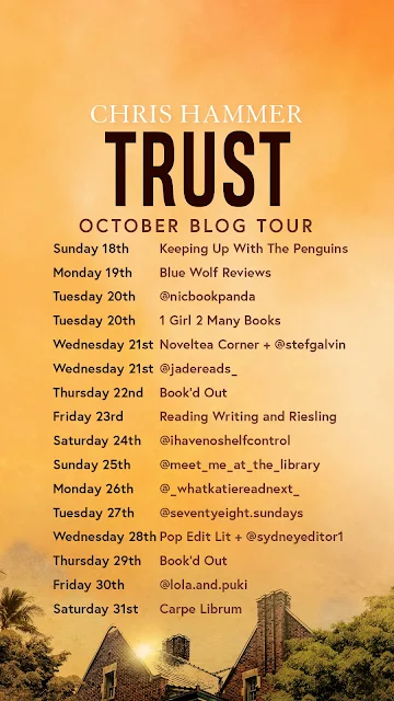 Blog tour tile for Trust by Chris Hammer