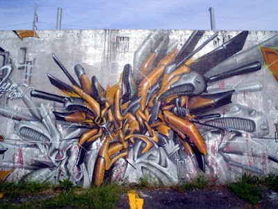 3d graffiti artists. Amazing Graffiti Art Wall: 3D