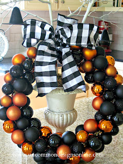 Classic Ornament Halloween Wreath by Uncommon Designs Online.