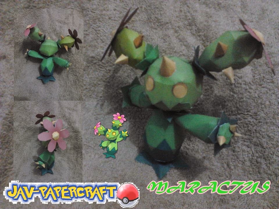 Pokemon Maractus Papercraft