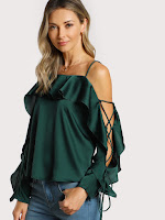 http://fr.shein.com/Lace-Up-Sleeve-Flounce-Trim-Top-p-391241-cat-1733.html