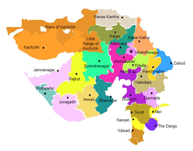 Gujarat map,maps,gujarat state map