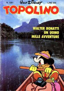 Topolino 1351 - 18 Ottobre 1981 | ISSN 1120-611X | CBR 215 dpi | Settimanale | Fumetti Classici | Universo Disney
Numero volumi : IN CORSO
Topolino apparve in Italia il 30 marzo 1930, quando sul n.13 del settimanale torinese Illustrazione del Popolo, diretto da Lorenzo Gigli, fu pubblicata la prima striscia disegnata da Ub Iwerks e intitolata Le avventure di Topolino nella giungla. Due anni dopo si ha il primo libro illustrato italiano con le sue immagini: Sua Altezza Reale il Principe Codarello e, poco più tardi, il 31 dicembre 1932, esce il primo numero di Topolino in formato giornale, edito da Nerbini.
Sulla falsariga del celebre Corriere dei Piccoli, anche Topolino si presentava ai lettori con periodicità settimanale e si apriva con una breve storia in cui le didascalie sono scritte in rima e realizzata da Giove Toppi, che divenne quindi il primo autore Disney italiano. Sul settimanale della Nerbini, comunque, trovano spazio soprattutto le strisce e le tavole realizzate da Floyd Gottfredson. In queste storie vengono anche introdotte delle didascalie in rima, scritte dal primo direttore della rivista, Paolo Lorenzini (detto Collodi Nipote in quanto nipote di Carlo Collodi), e viene anche assegnato il nome definitivo alla spalla di Topolino, ovvero quel Pippo un po' lunatico e un po' svampito che sui libri della Salani veniva ancora chiamato Medoro.
Nerbini non si era assicurato correttamente i diritti di pubblicazione: quando aveva varato la sua rivista, infatti, si era rivolto al Consorzio Cinematografico E.I.A., il distributore dei cortometraggi di Topolino, quando in realtà i diritti per le riviste erano stati dati in mano al giornalista Guglielmo Emanuel dallo stesso Disney. Per cui, per un paio di numeri, la testata passò da Topolino a Topo Lino, per poi riprendere la nota testata con il n.7. Il Topolino Giornale era formato da otto pagine e non conteneva solo storie a fumetti Disney ma anche storie non-Disney che anzi erano di solito la maggioranza delle storie presenti in un numero.
Il numero 137 del Topolino Giornale, dell'11 agosto 1935, segna il passaggio di consegne da Nerbini alla Mondadori. Il fascismo, tuttavia, causò dei problemi al giornale. Dal 1938, il Min.Cul.Pop. (Ministero della Cultura Popolare) impone alla stampa di non editare più i protagonisti del fumetto popolare americano. Il solo Topolino è risparmiato, e così il suo logo e il suo personaggio possono continuare ad esistere nelle edicole italiane, ma in piena seconda guerra mondiale, a partire dal n.476 del 27 gennaio 1942, anche il settimanale è costretto a cedere alle restrizioni. Lo sostituisce Tuffolino, un ragazzetto dalle medesime caratteristiche fisiche, disegnato dal grande illustratore Pierlorenzo De Vita. Con la fine del fascismo, le avventure di Topolino poterono di nuovo essere pubblicate.
Alla fine degli anni quaranta, però, i giornali a fumetti che pubblicavano storie a puntate di non più di due tavole ad episodio erano irrimediabilmente in crisi, e così lo stesso Topolino, le cui vendite erano di gran lunga calate rispetto al periodo d'oro. Mondadori, però, non poteva rinunciare alla rivista da edicola per non perdere i ricchi diritti delle pubblicazioni da libreria, così decise un doloroso ma necessario cambio di formato e periodicità. Nel 1949 nasce così il periodico a fumetti Topolino formato libretto, all'inizio con cadenza mensile, quindi quindicinale e, infine, settimanale, fino a giungere a oggi al suo sessantesimo anniversario e con oltre 3000 numeri usciti, ricchi di storie tra le più famose, con autori da Carl Barks a Romano Scarpa, da Floyd Gottfredson a Giovan Battista Carpi e così via.