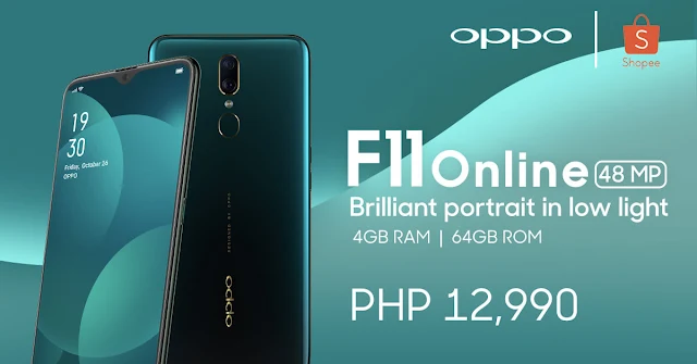 Marble Green OPPO F11 Online Exclusive now available on Shopee