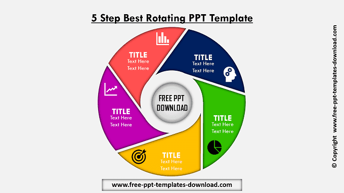 5 Steps Best Rotating PPT Template Download