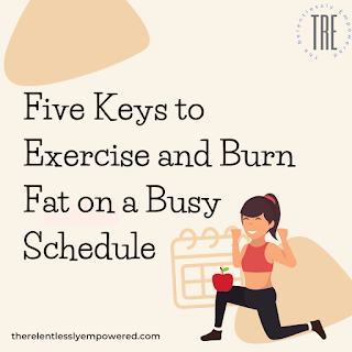 Animated woman with a calendar- Five Keys to Exercise and Burn Fat on a Busy Schedule