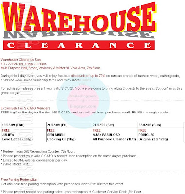 Sogo Warehouse Clearance