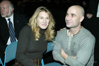 Andre Agassi with Wife