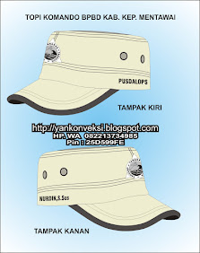 TOPI KOMANDO Pesanan BPBD Kep Mentawai