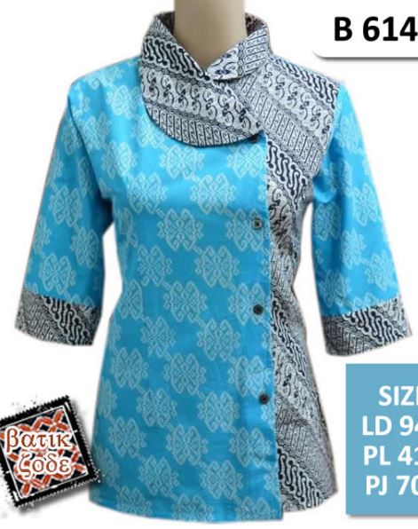 25 Contoh Model Baju Batik Kombinasi 2 Motif 2021