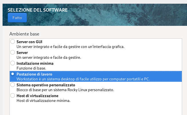 Installazione Rocky Linux