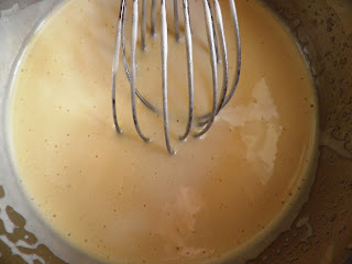 Thickened creamy egg mixture for ice-cream