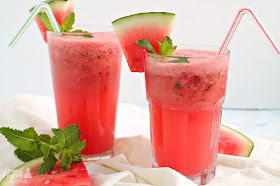 Your favorite gin comes together perfectly with fresh watermelon, sweet mint, & some bubbly club soda to make this simple & refreshing Watermelon Mint Gin Fizz.