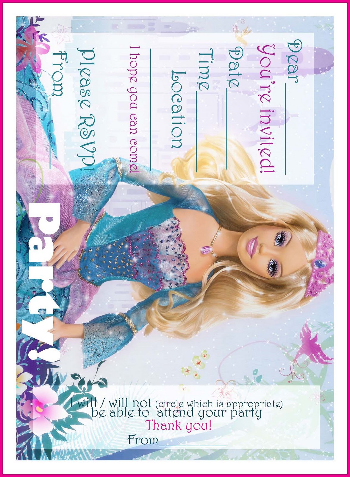 Barbie Color Pages