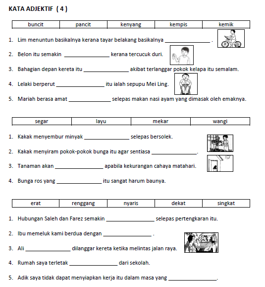 [UPSR] Latihan Kata Adjektif - Free Download PDF - Mykssr.com