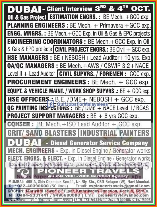 Oil & Gas jobs for Dubai