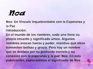 significado del nombre Noa