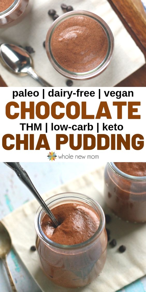 This Chocolate (or Carob) Chia Pudding is Dairy and Sugar-free and sooo nutritious--you can eat it for breakfast! Chocolate Pudding for Breakfast? Yes, Please!
