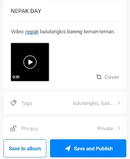 cara menyimpan video di vn ke galeri