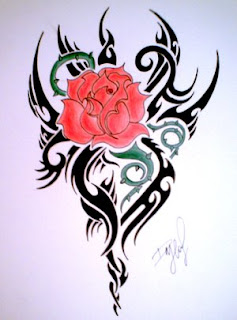 rose tribal tattoos for girls 