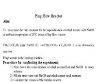 Rate constant for the saponification of ethyl acetate with NaOH