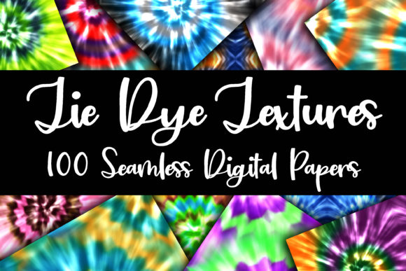 100 Tie Dye Digital Paper Textures