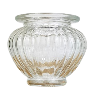 Ein Hauch von Vintage strahlt diese tolle Glasvase/Windlicht aus.
